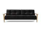 Dublexo Frej sovesofa i 550 Faunal Black, set forfra