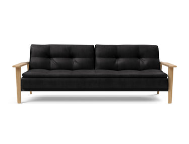 Dublexo Frej sovesofa i 550 Faunal Black, set forfra