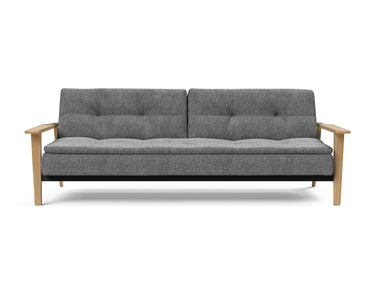 Dublexo Frej sovesofa i 563 Twist Charcoal, set forfra