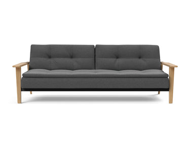 Dublexo Frej sovesofa i 852 Mahoga Seal Grey, set forfra