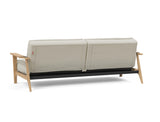 Dublexo Frej sovesofa i 527 Mixed Dance Natural, set skråt bagfra