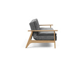 Dublexo Frej sovesofa i 563 Twist Charcoal, set fra siden