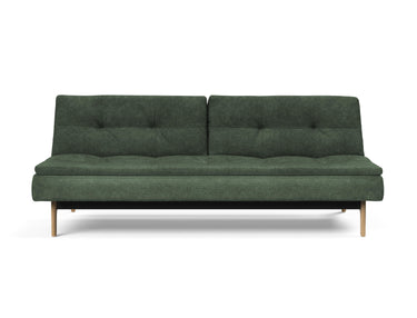 Dublexo Eik sovesofa i 281 Avella Pine Green, set forfra