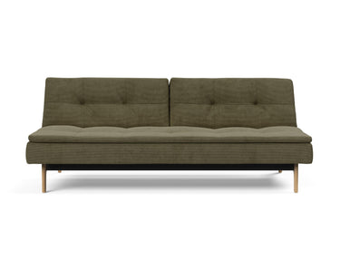 Dublexo Eik sovesofa i 316 Cordufine Pine Green, set forfra