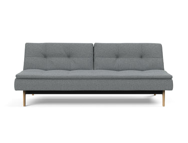 Dublexo Eik sovesofa i 320 Corocco Shadow Grey, set forfra