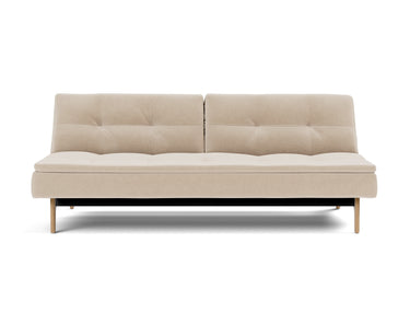 Dublexo Eik sovesofa i 410 Esina Almond, set forfra