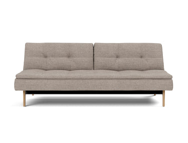 Dublexo Eik sovesofa i 472 Yuveno Warm Grey, set forfra