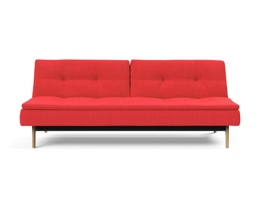 Dublexo Eik sovesofa i 511 Elegance Red, set forfra