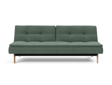 Dublexo Eik sovesofa i 518 Elegance Green, set forfra