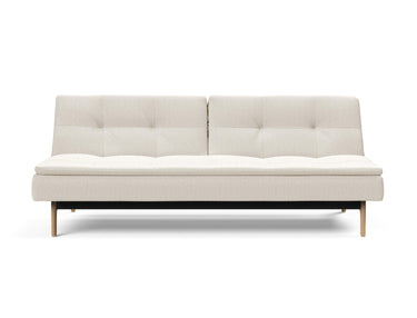Dublexo Eik sovesofa i 531 Bouclé Off White, set forfra