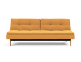 Dublexo Eik sovesofa i 536 Bouclé Ochre, set forfra