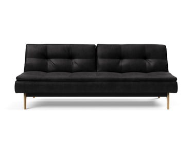 Dublexo Eik sovesofa i 550 Faunal Black, set forfra