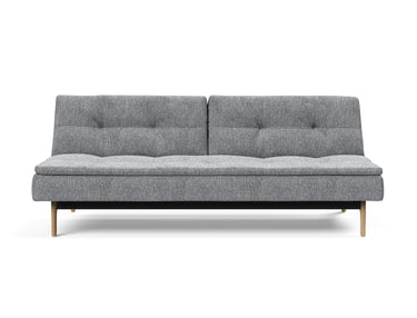 Dublexo Eik sovesofa i 565 Twist Granite, set forfra