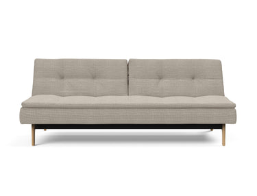 Dublexo Eik sovesofa i 579 Kenya Gravel, set forfra