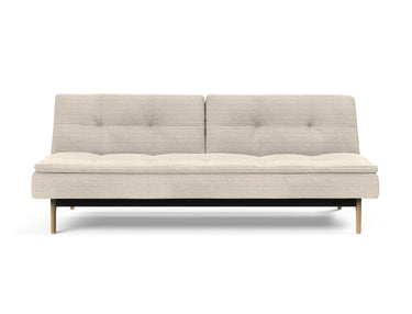 Dublexo Eik sovesofa i 594 Corduroy Ivory, set forfra