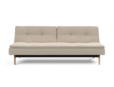 Dublexo Eik sovesofa i 612 Blida Sand Grey, set forfra