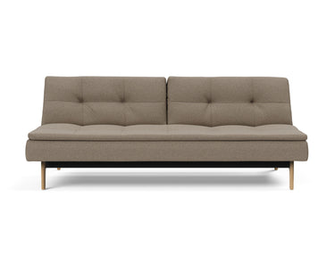Dublexo Eik sovesofa i 850 Mahoga Caramel, set forfra