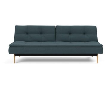 Dublexo Eik sovesofa i 851 Mahoga Dark Blue, set forfra