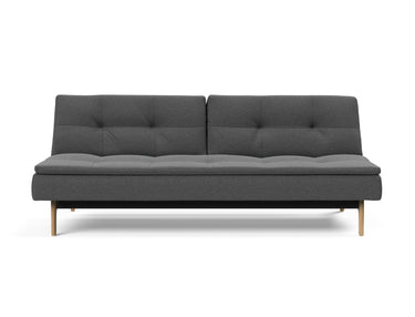 Dublexo Eik sovesofa i 852 Mahoga Seal Grey, set forfra