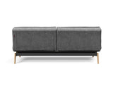 Dublexo Eik sovesofa i 563 Twist Charcoal, set bagfra