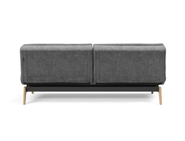 Dublexo Eik sovesofa i 563 Twist Charcoal, set bagfra