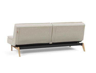 Dublexo Eik sovesofa i 527 Mixed Dance Natural, set skråt bagfra