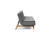 Dublexo Eik sovesofa i 563 Twist Charcoal, set fra siden