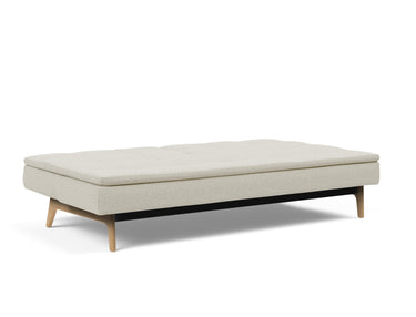 Dublexo Eik sovesofa i 527 Mixed Dance Natural, slået ud til seng