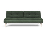 Dublexo Styletto Light Wood sovesofa i 281 Avella Pine Green, set forfra