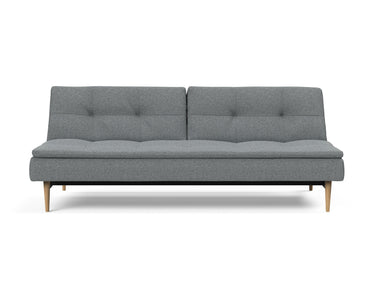 Dublexo Styletto Light Wood sovesofa i 320 Corocco Shadow Grey, set forfra