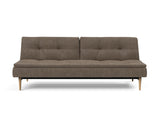 Dublexo Styletto Light Wood sovesofa i 411 Esina Cedar Brown, set forfra
