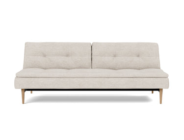 Dublexo Styletto Light Wood sovesofa i 470 Yuveno Natural, set forfra