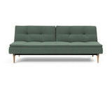 Dublexo Styletto Light Wood sovesofa i 518 Elegance Green, set forfra