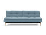 Dublexo Styletto Light Wood sovesofa i 525 Mixed Dance Light Blue, set forfra
