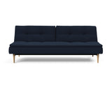 Dublexo Styletto Light Wood sovesofa i 528 Mixed Dance Blue, set forfra
