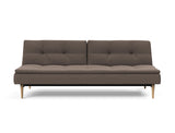 Dublexo Styletto Light Wood sovesofa i 530 Bouclé Taupe, set forfra