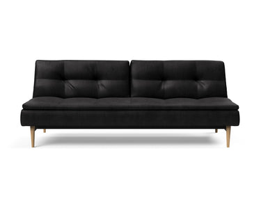 Dublexo Styletto Light Wood sovesofa i 550 Faunal Black, set forfra