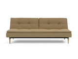 Dublexo Styletto Light Wood sovesofa i 860 Yogia Olive Brown, set forfra