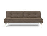 Dublexo Styletto Dark Wood sovesofa i 411 Esina Cedar Brown, set forfra