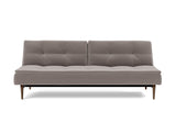 Dublexo Styletto Dark Wood sovesofa i 418 Esina Truffle, set forfra
