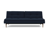 Dublexo Styletto Dark Wood sovesofa i 528 Mixed Dance Blue, set forfra