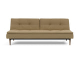 Dublexo Styletto Dark Wood sovesofa i 860 Yogia Olive Brown, set forfra