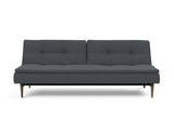 Dublexo Styletto Dark Wood sovesofa i 894 Mozart Grey Bronze, set forfra