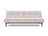 Dublexo Styletto Black Wood sovesofa i 300 Weda Sand, set forfra