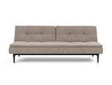 Dublexo Styletto Black Wood sovesofa i 318 Cordufine Beige, set forfra