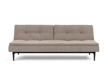 Dublexo Styletto Black Wood sovesofa i 318 Cordufine Beige, set forfra