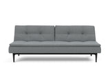 Dublexo Styletto Black Wood sovesofa i 320 Corocco Shadow Grey, set forfra