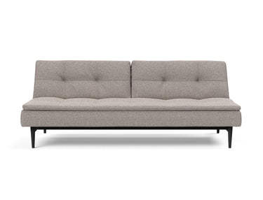 Dublexo Styletto Black Wood sovesofa i 321 Corocco Warm Grey, set forfra