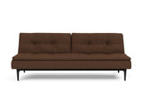 Dublexo Styletto Black Wood sovesofa i 359 Taura Cappuccino, set forfra