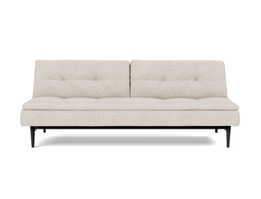 Dublexo Styletto Black Wood sovesofa i 470 Yuveno Natural, set forfra